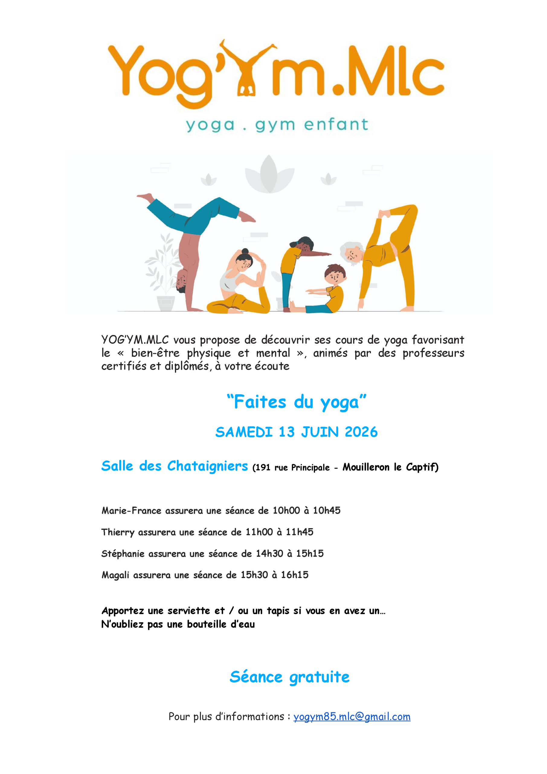FAITES du YOGA 13 juin 2026