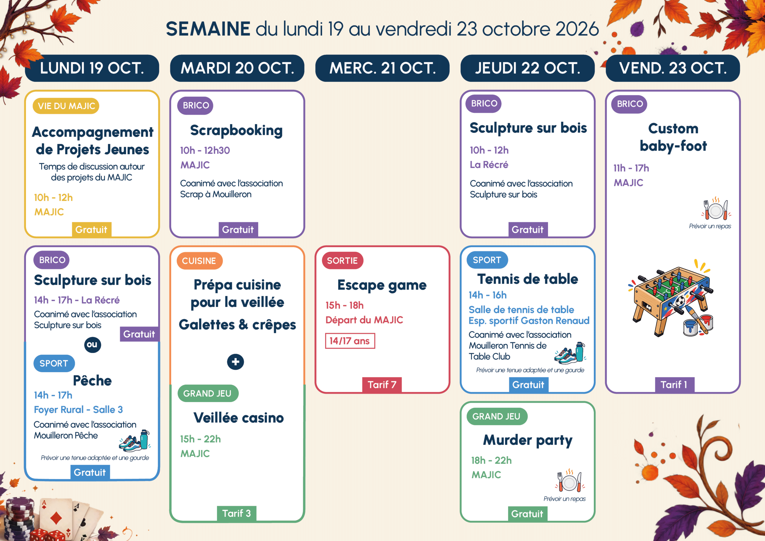 Programme MAJIC - Automne 20262