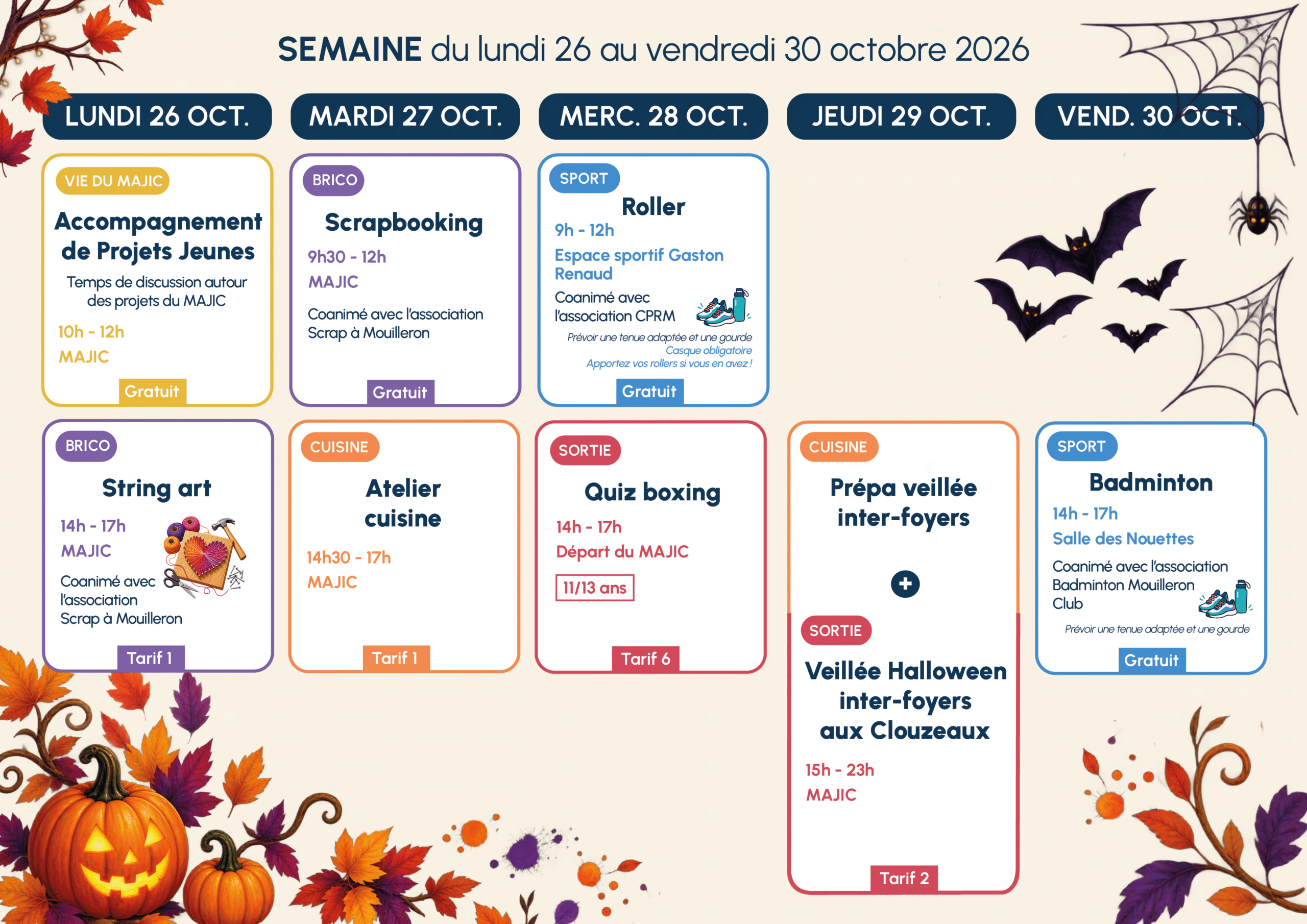 Programme MAJIC - Automne 20263
