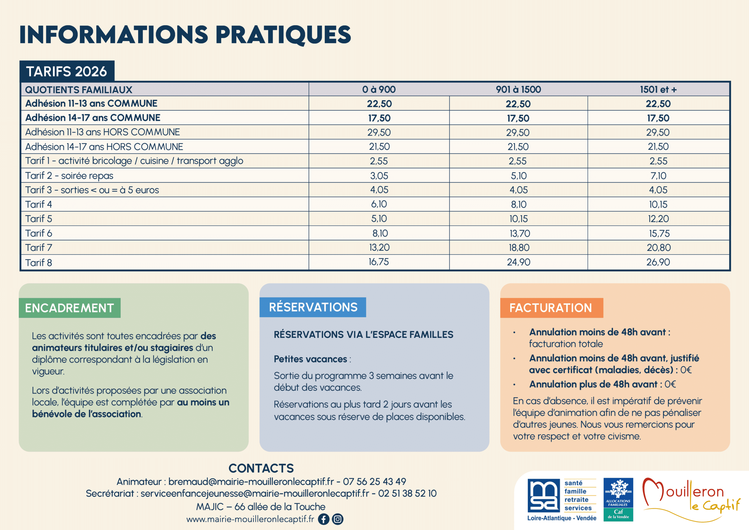 Programme MAJIC - Automne 20264